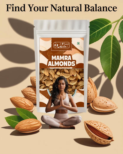 J J Crunch N Munch Mamra Almonds 200g | Premium Raw Mamra Badam | 100% Natural | Fresh & Crunchy